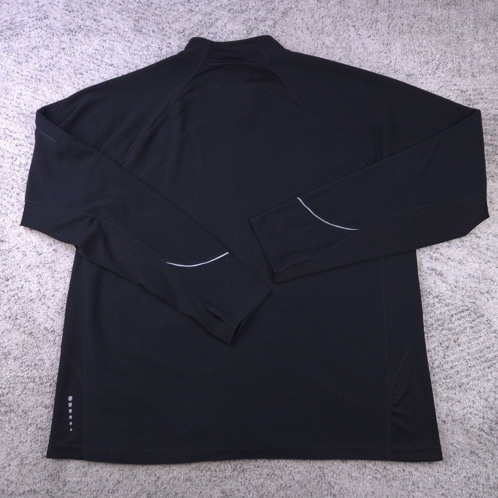 The North Face Fleece Jacket Men XXL Full Zip Mock Neck Black Reflective Sweater - Picture 2 of 10